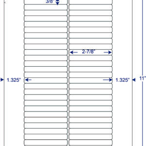 2-7/8" x 3/8" 8mm Data Tape Labels with Removable Adhesive (100 Sheets)